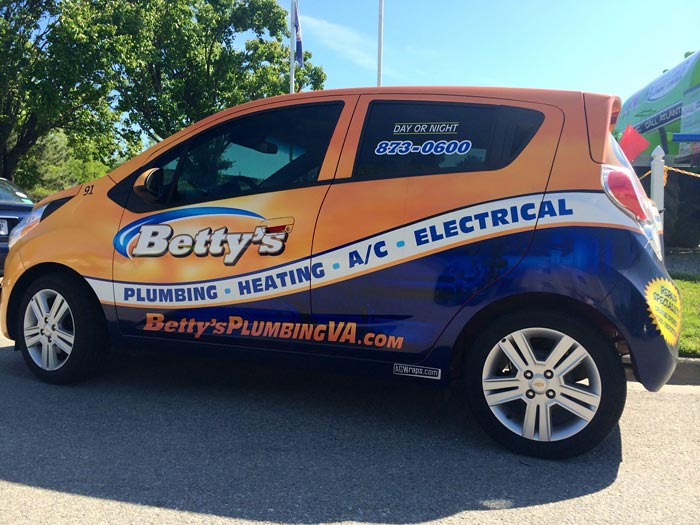 bettys plumbing service car